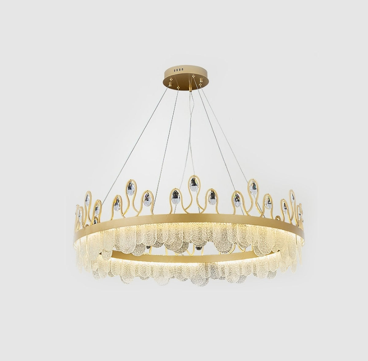 Crown Glass Crystal Chandelier