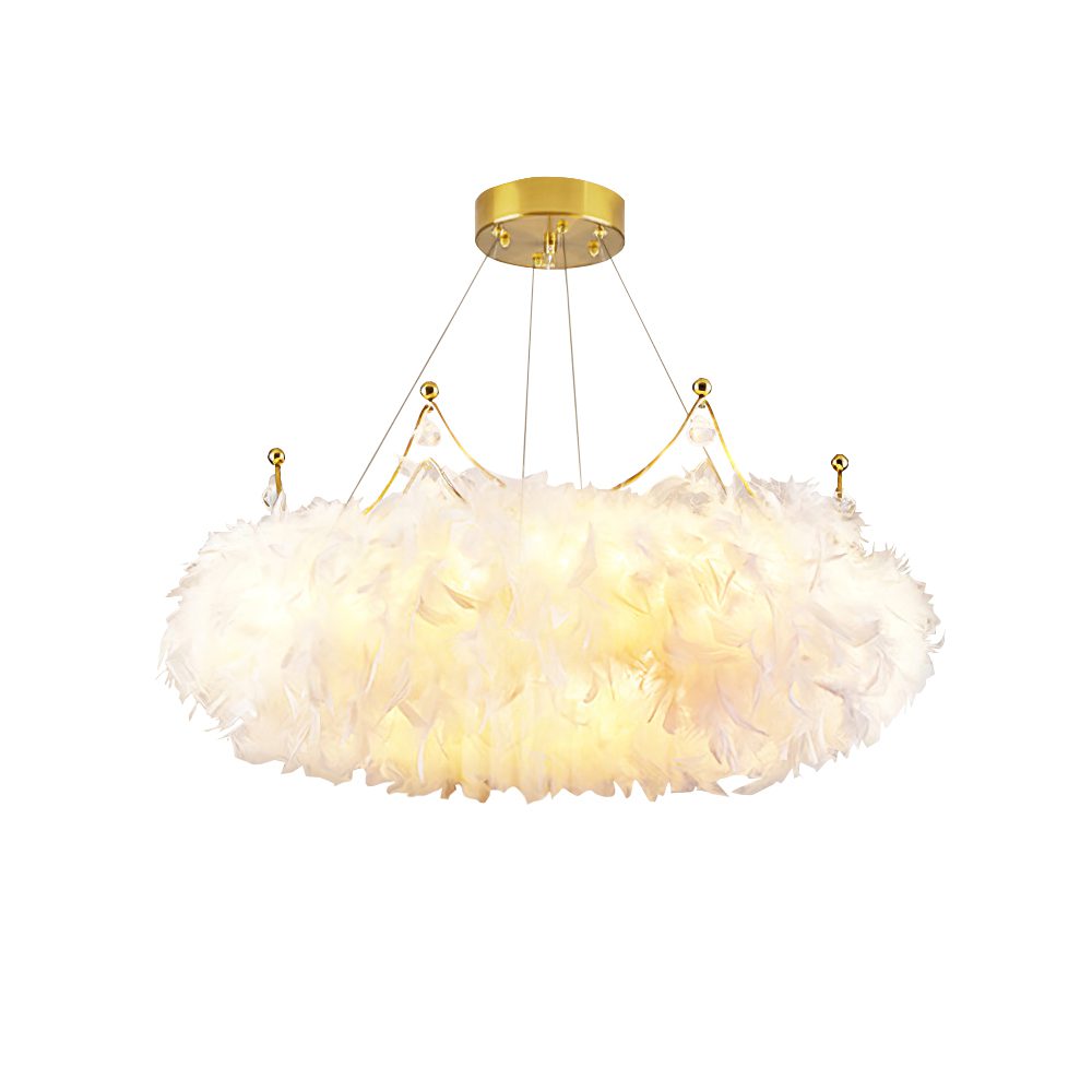 Crown Feather Pendant Light