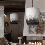 Crust Thin Pendant Light — Sculptural Wabi-Sabi Ceiling Lamp in Grey