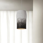 Crust Thin Pendant Light — Sculptural Wabi-Sabi Ceiling Lamp in Grey