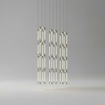 Crystal Grid Custom Chandelier – Bespoke LED Pendant for Modern Interiors