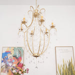 Birdcage Crystal Chandelier with Vintage Gold Finish