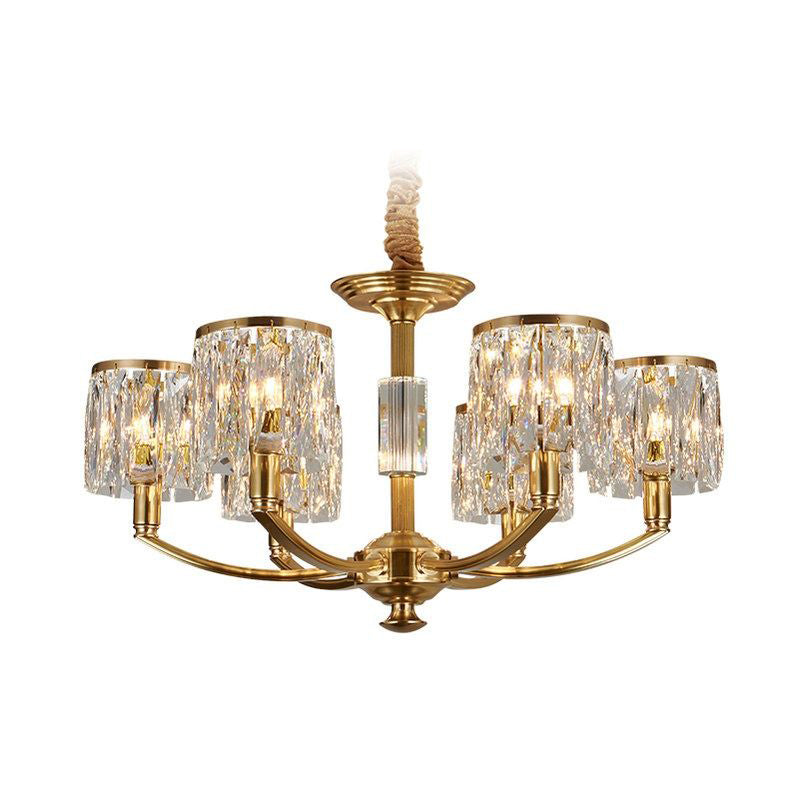 crystal-column-brass-chandelier