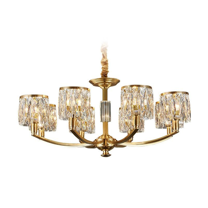 crystal-column-brass-chandelier