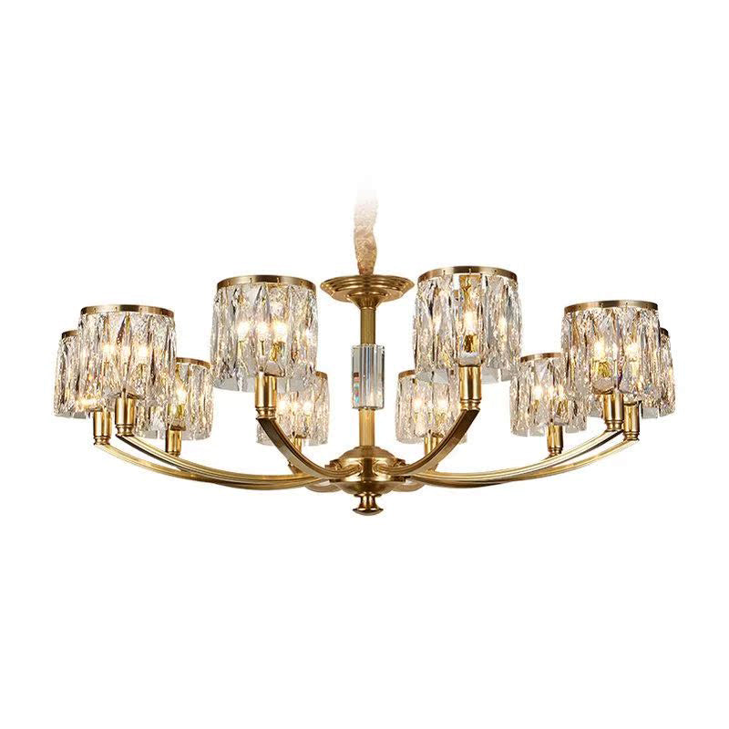 crystal-column-brass-chandelier
