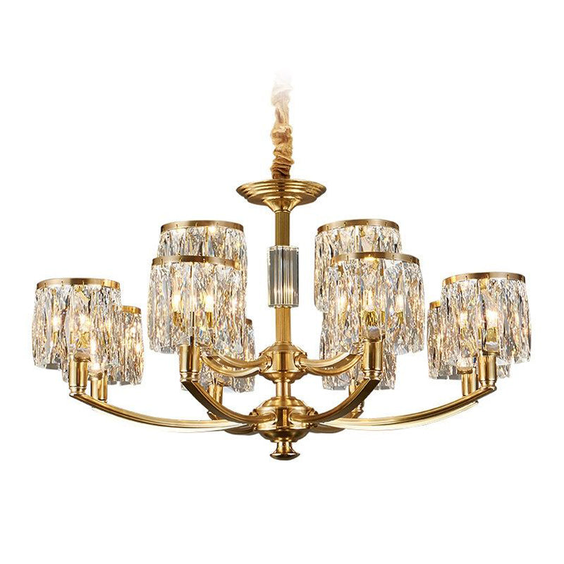 crystal-column-brass-chandelier