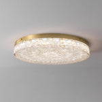 Crystal Core Ceiling Lamp in Brass and Resin – Modern Flush Mount Light