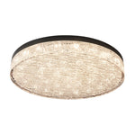 Crystal Core Ceiling Lamp in Brass and Resin – Modern Flush Mount Light