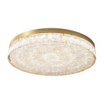 Crystal Core Ceiling Lamp in Brass and Resin – Modern Flush Mount Light