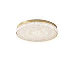 Crystal Core Ceiling Lamp in Brass and Resin – Modern Flush Mount Light