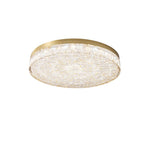 Crystal Core Ceiling Lamp in Brass and Resin – Modern Flush Mount Light