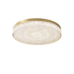 Crystal Core Ceiling Lamp in Brass and Resin – Modern Flush Mount Light