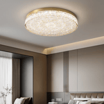 Crystal Core Ceiling Lamp in Brass and Resin – Modern Flush Mount Light