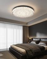 Crystal Core Ceiling Lamp in Brass and Resin – Modern Flush Mount Light