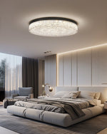 Crystal Core Ceiling Lamp in Brass and Resin – Modern Flush Mount Light
