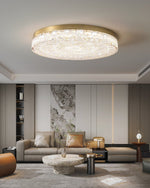 Crystal Core Ceiling Lamp in Brass and Resin – Modern Flush Mount Light