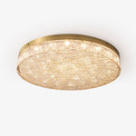 Crystal Core Ceiling Lamp in Brass and Resin – Modern Flush Mount Light