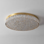 Crystal Core Ceiling Lamp in Brass and Resin – Modern Flush Mount Light