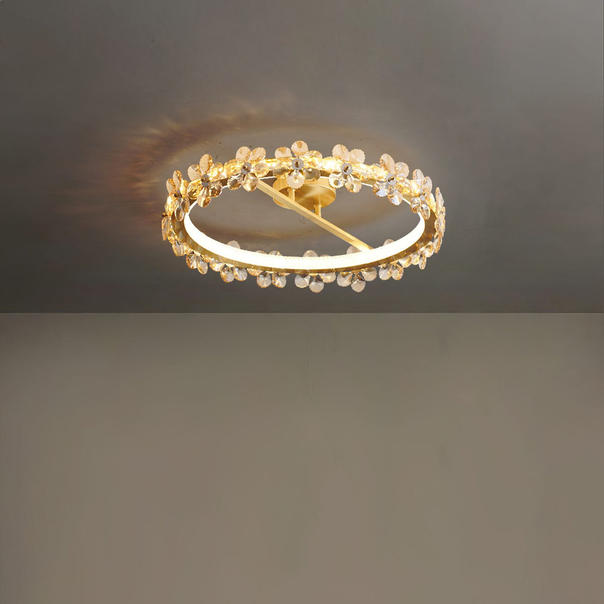 Crystal Flower Ceiling Lamp
