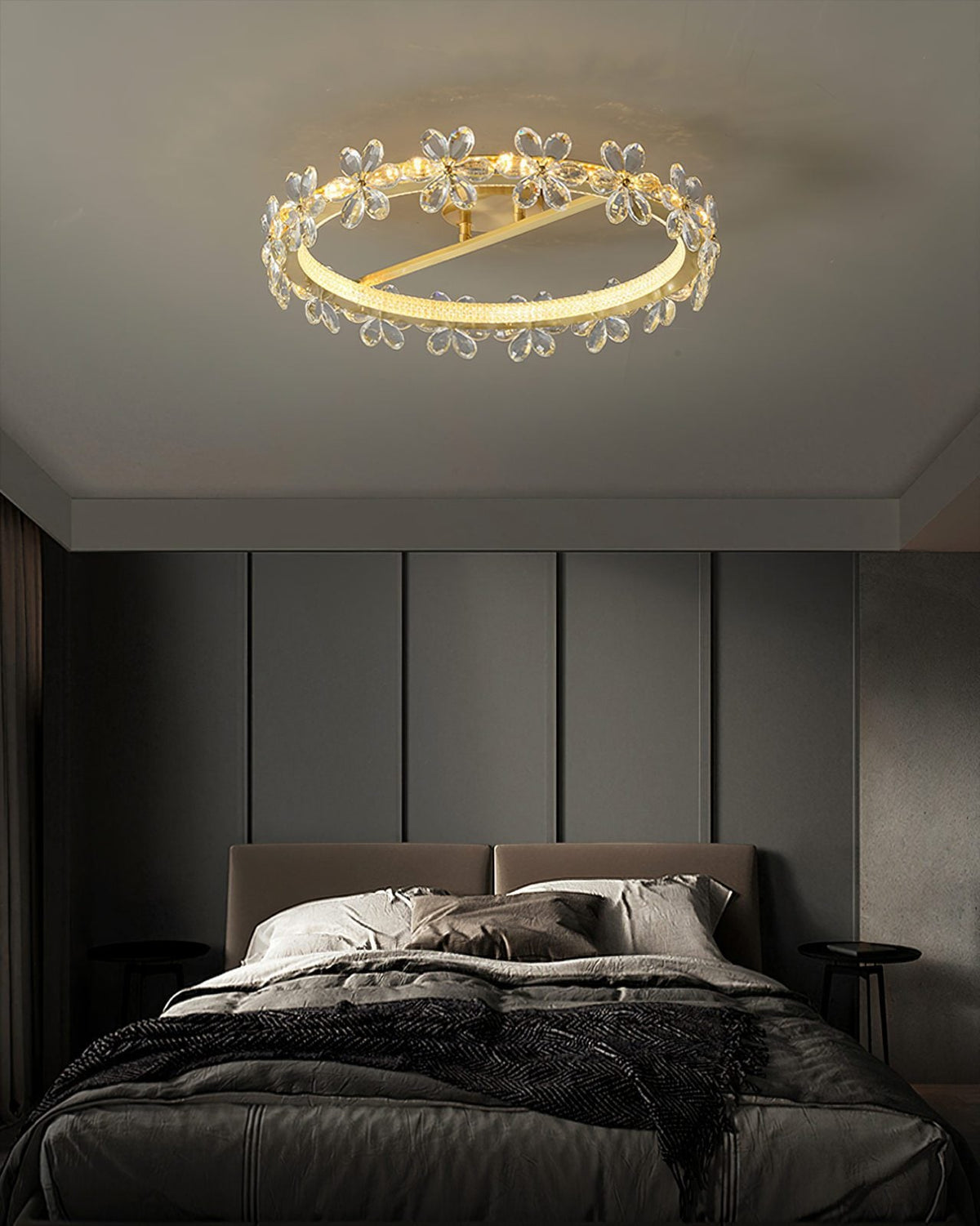 Crystal Flower Ceiling Lamp