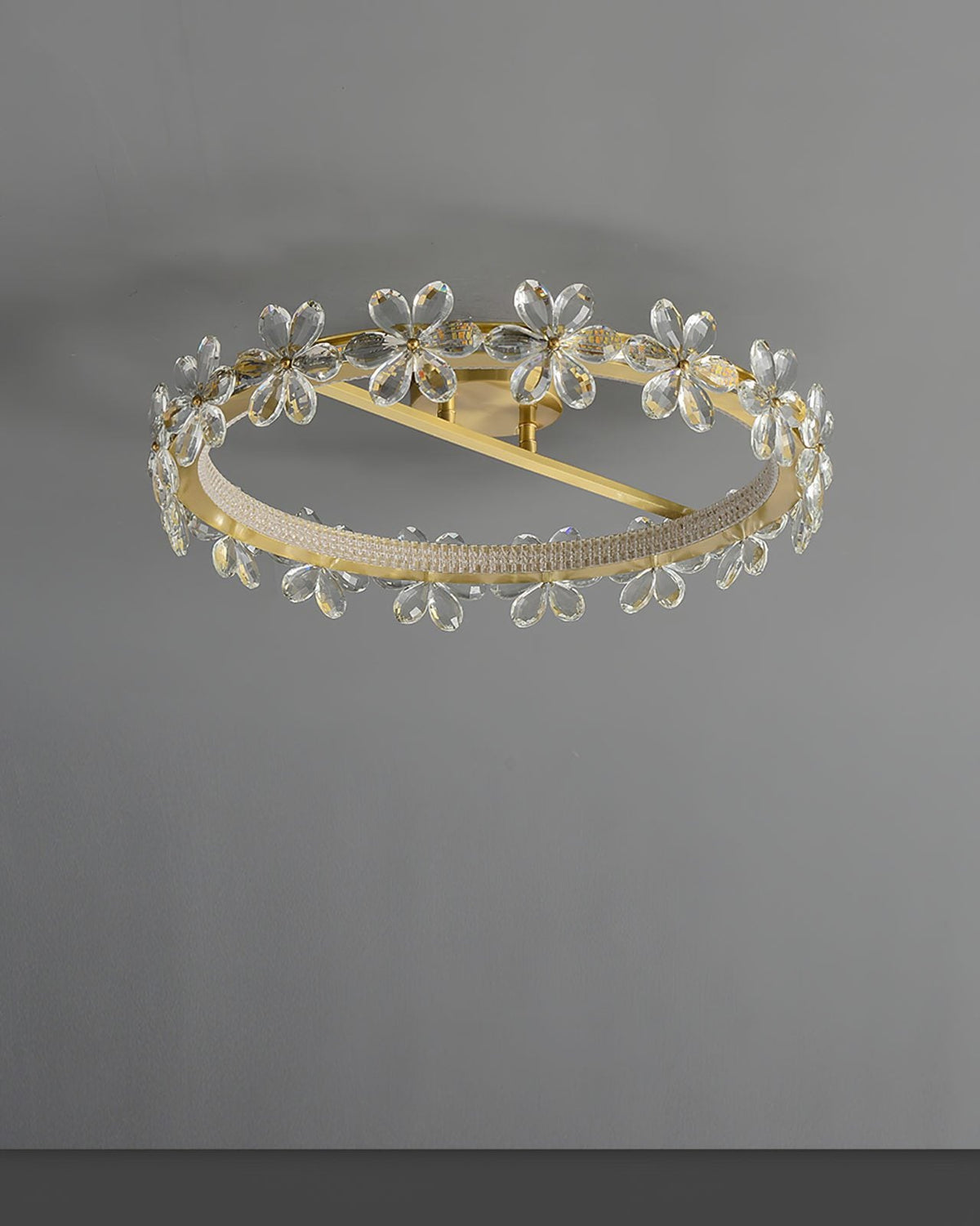 Crystal Flower Ceiling Lamp