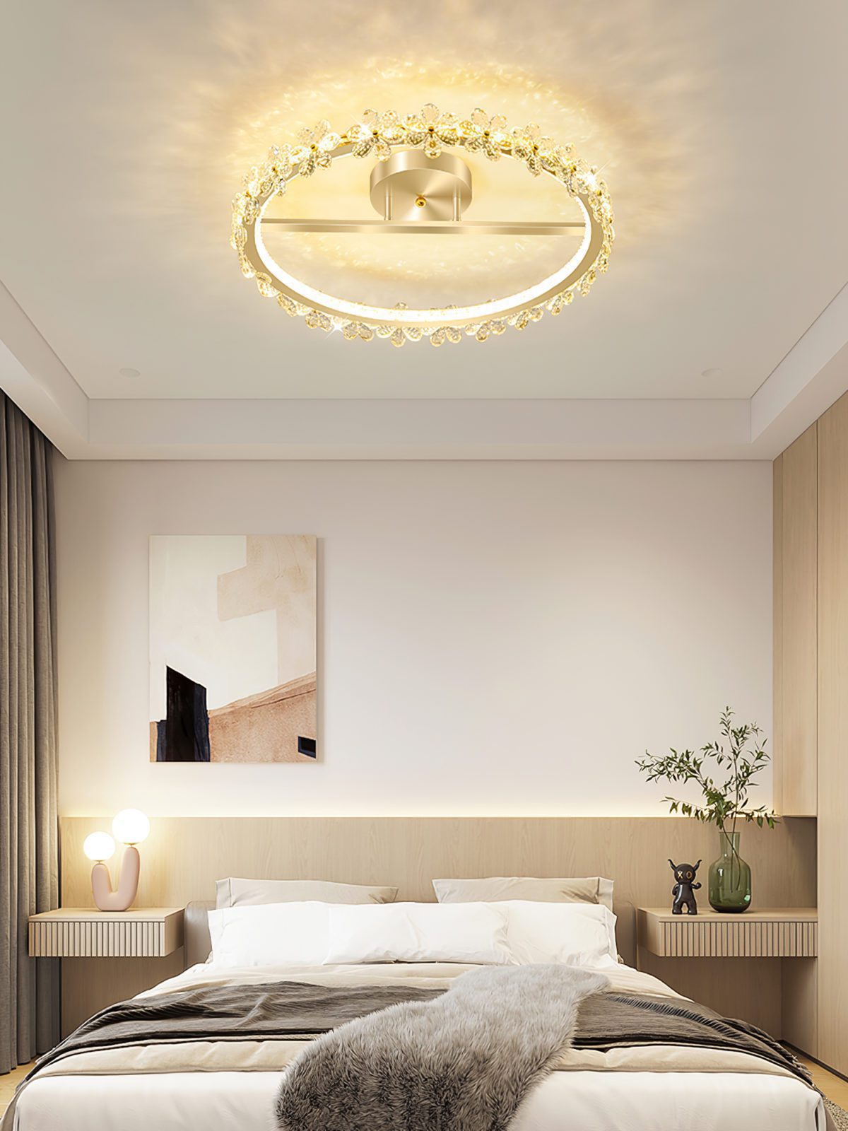Crystal Flower Ceiling Lamp