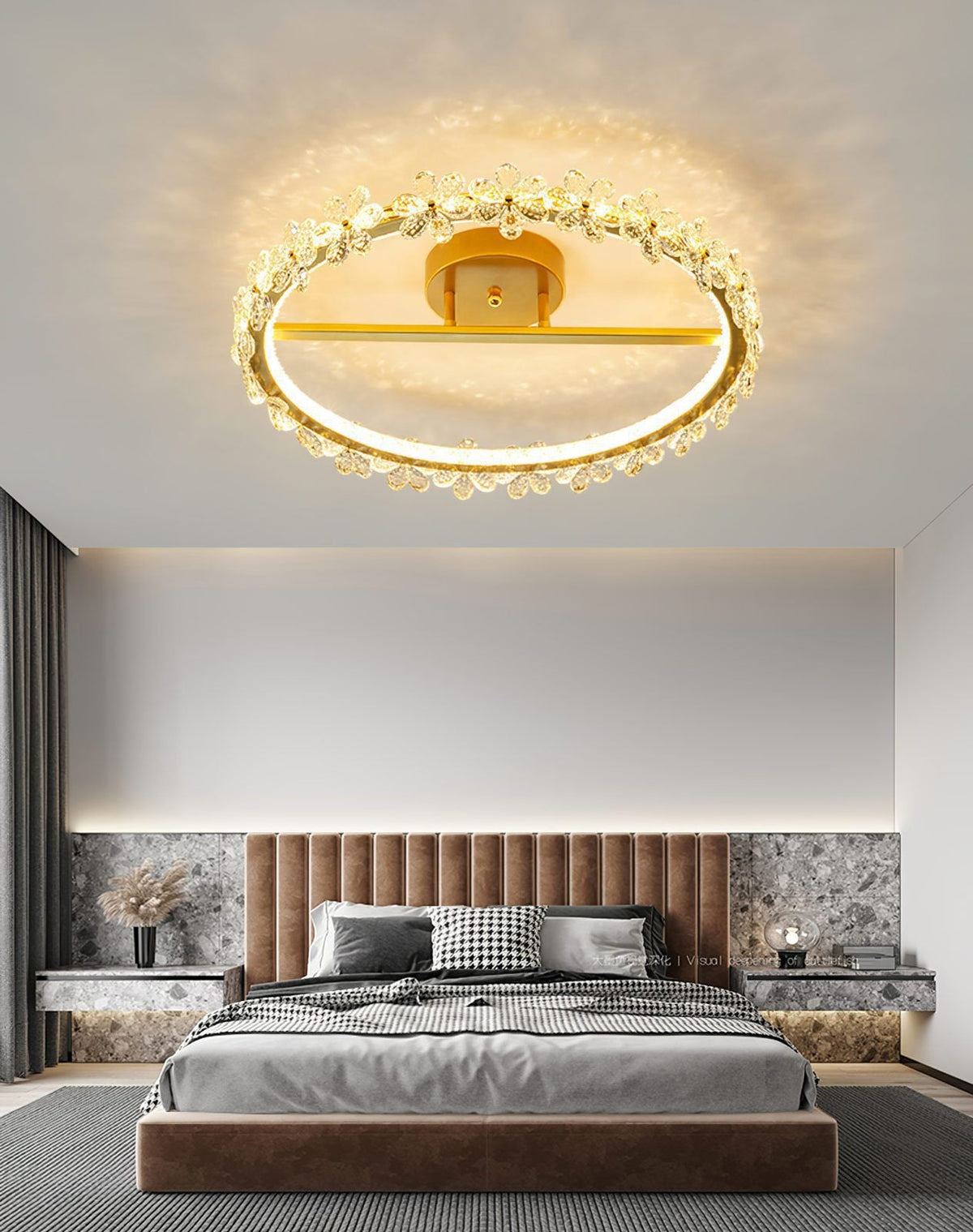 Crystal Flower Ceiling Lamp