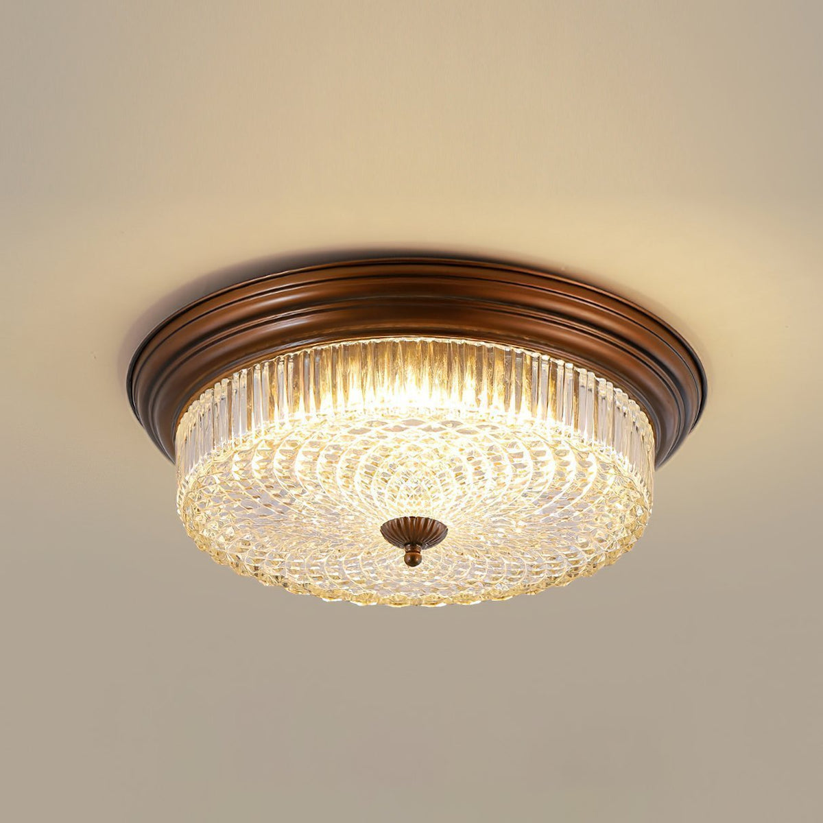Crystal Glass Dome Ceiling Lamp