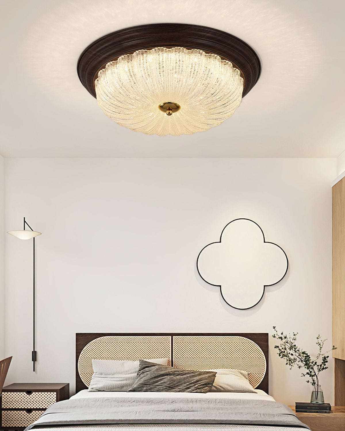 Crystal Glass Dome Ceiling Lamp