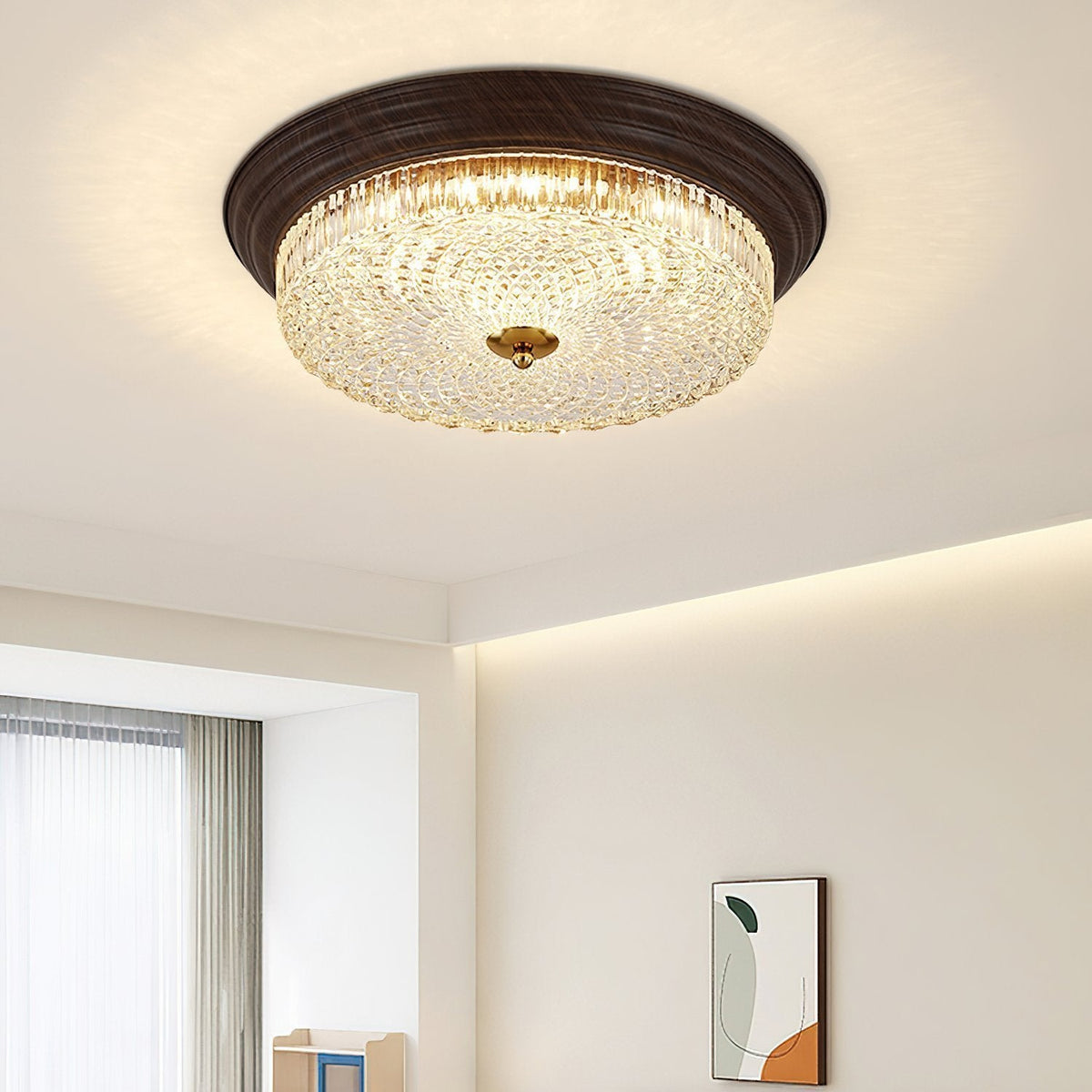 Crystal Glass Dome Ceiling Lamp
