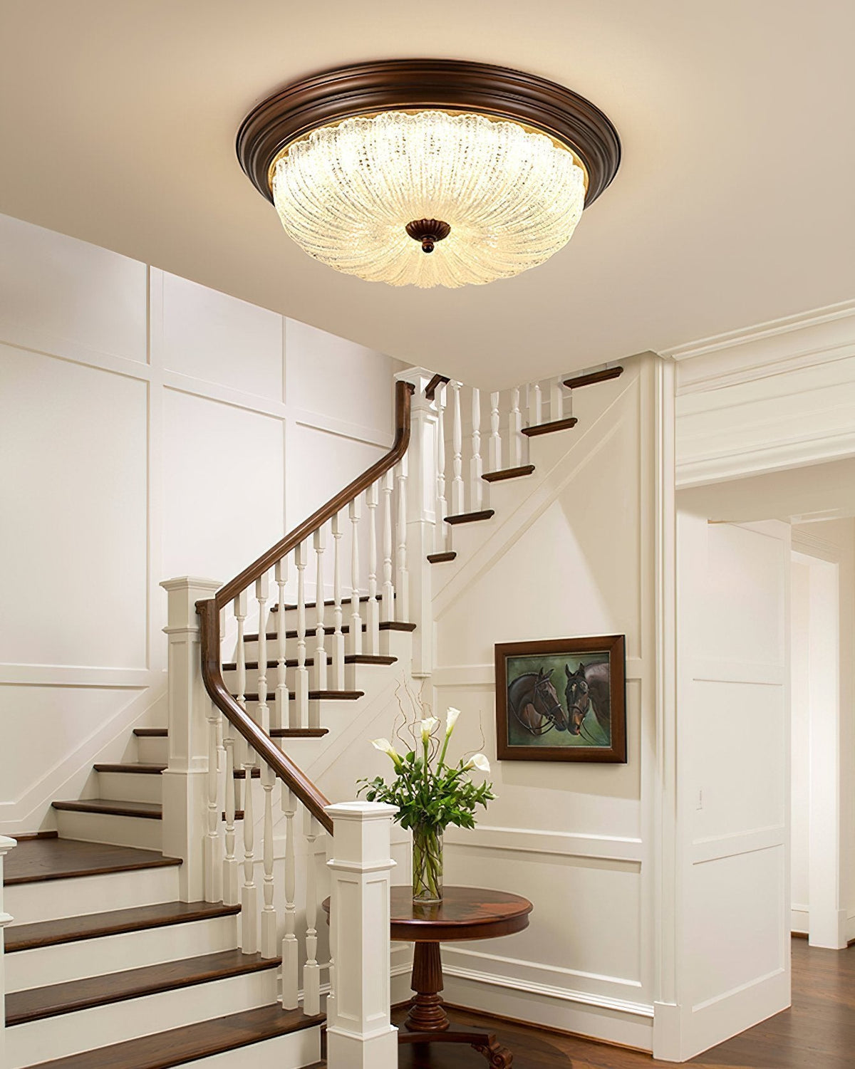 Crystal Glass Dome Ceiling Lamp
