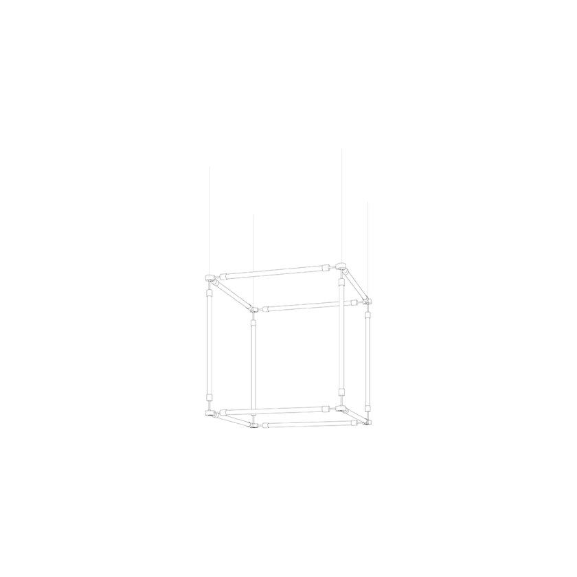 Crystal Grid Custom Chandelier – Bespoke LED Pendant for Modern Interiors