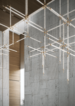 Crystal Grid Custom Chandelier – Bespoke LED Pendant for Modern Interiors
