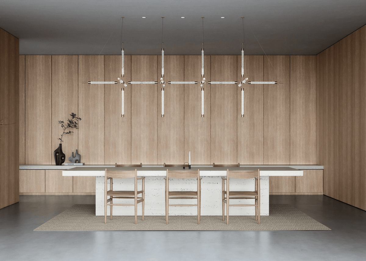 Crystal Grid Custom Chandelier – Bespoke LED Pendant for Modern Interiors