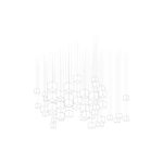 Crystal Pixels Customizable Modern Chandelier for Contemporary Interiors