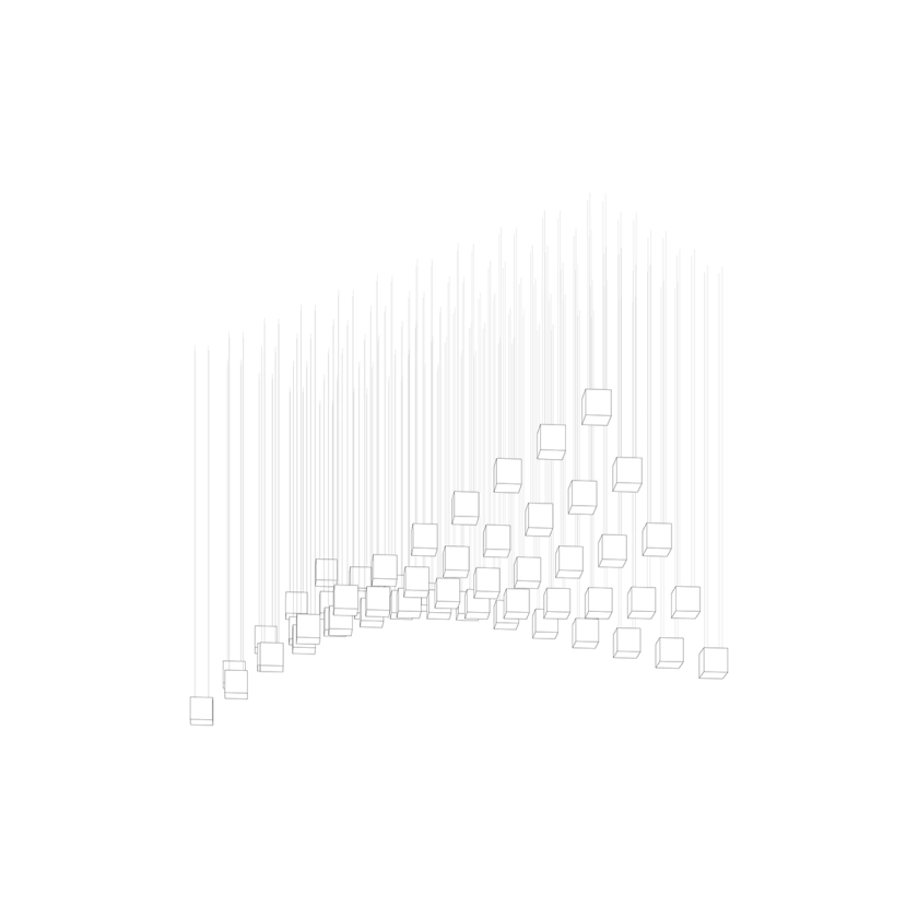 Crystal Pixels Customizable Modern Chandelier for Contemporary Interiors