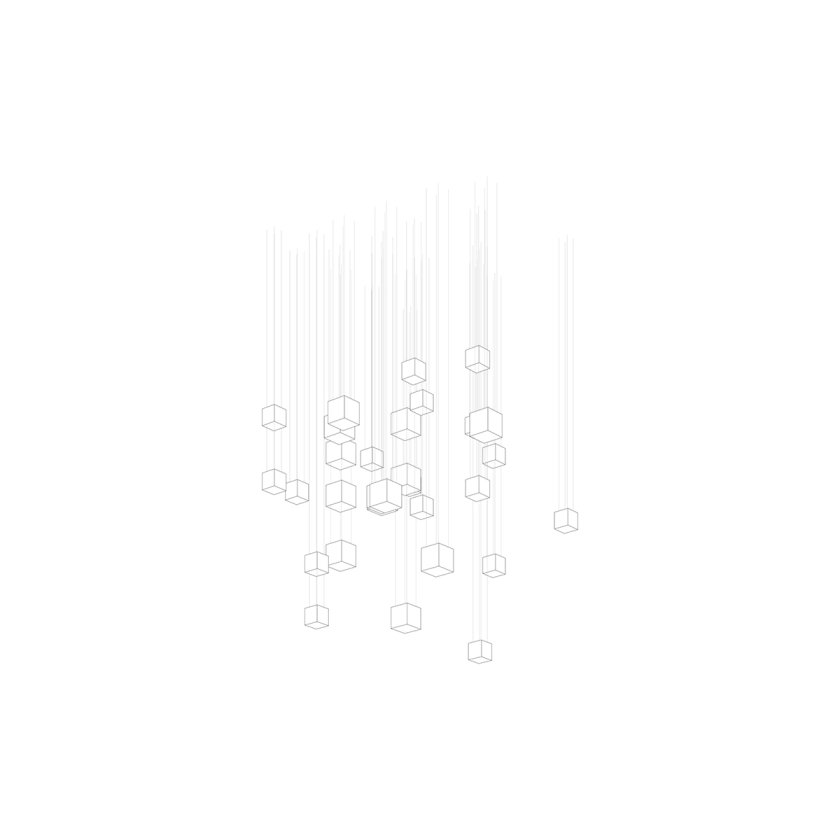 Crystal Pixels Customizable Modern Chandelier for Contemporary Interiors