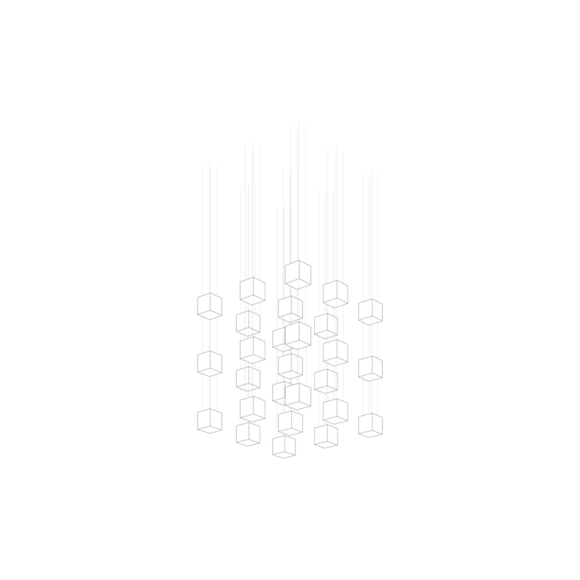 Crystal Pixels Customizable Modern Chandelier for Contemporary Interiors