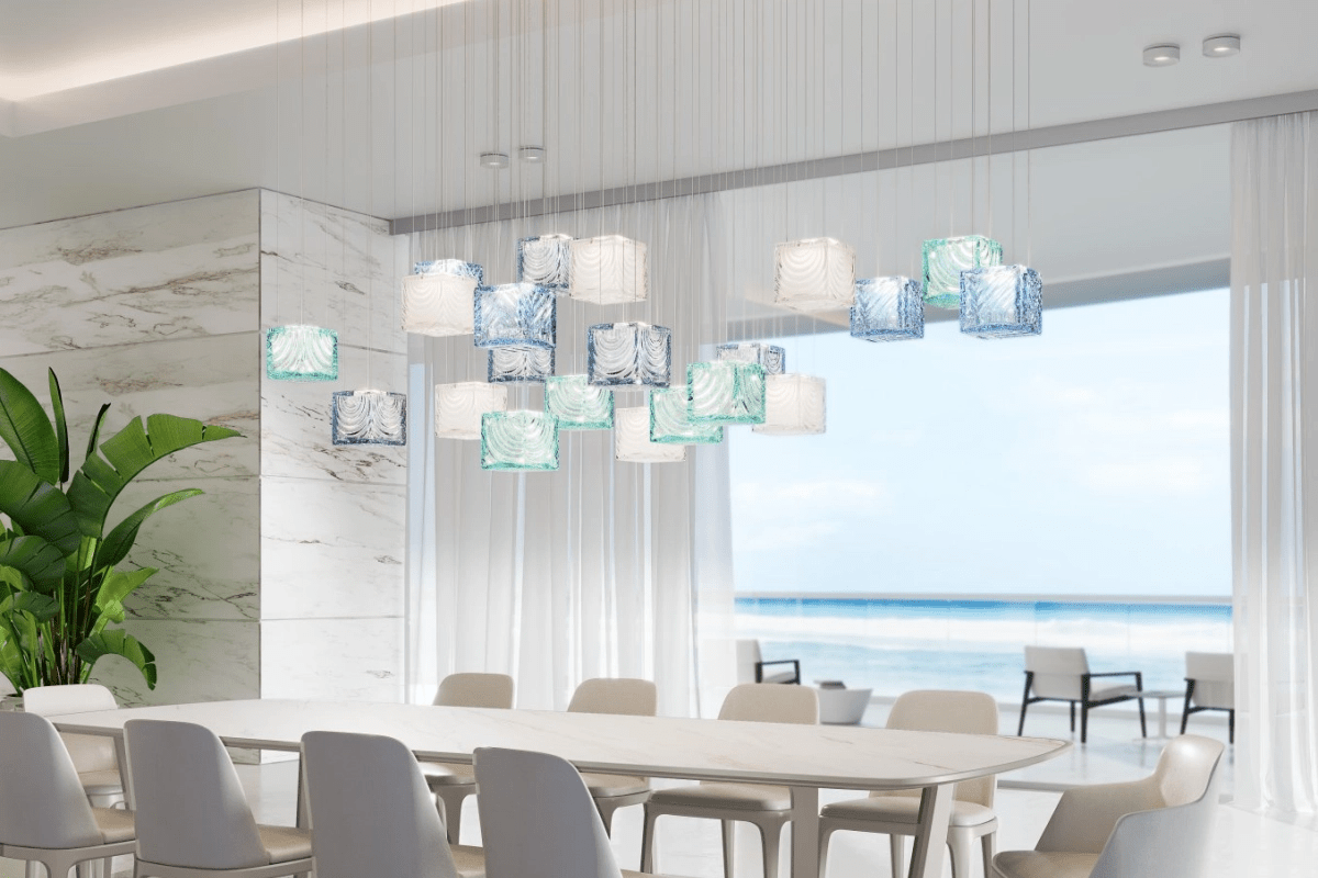 Crystal Pixels Customizable Modern Chandelier for Contemporary Interiors