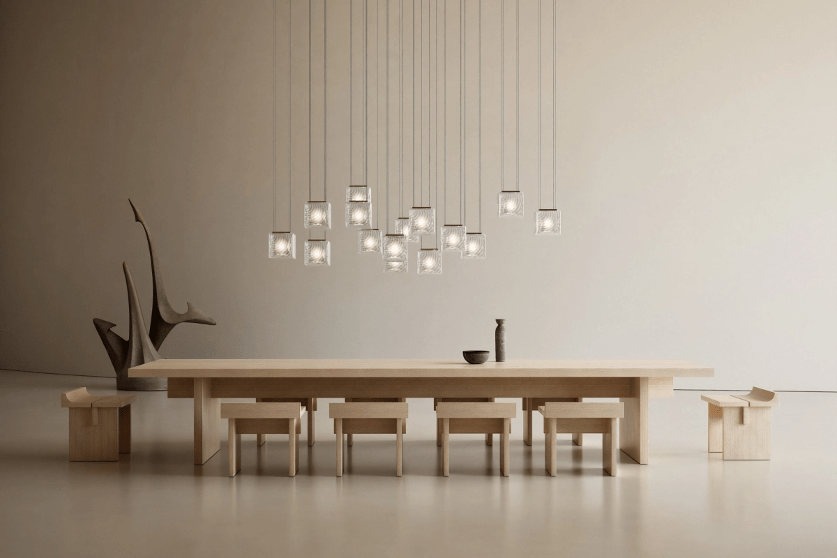 Crystal Pixels Customizable Modern Chandelier for Contemporary Interiors