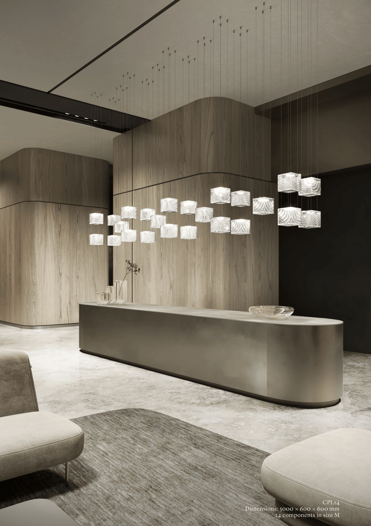 Crystal Pixels Customizable Modern Chandelier for Contemporary Interiors