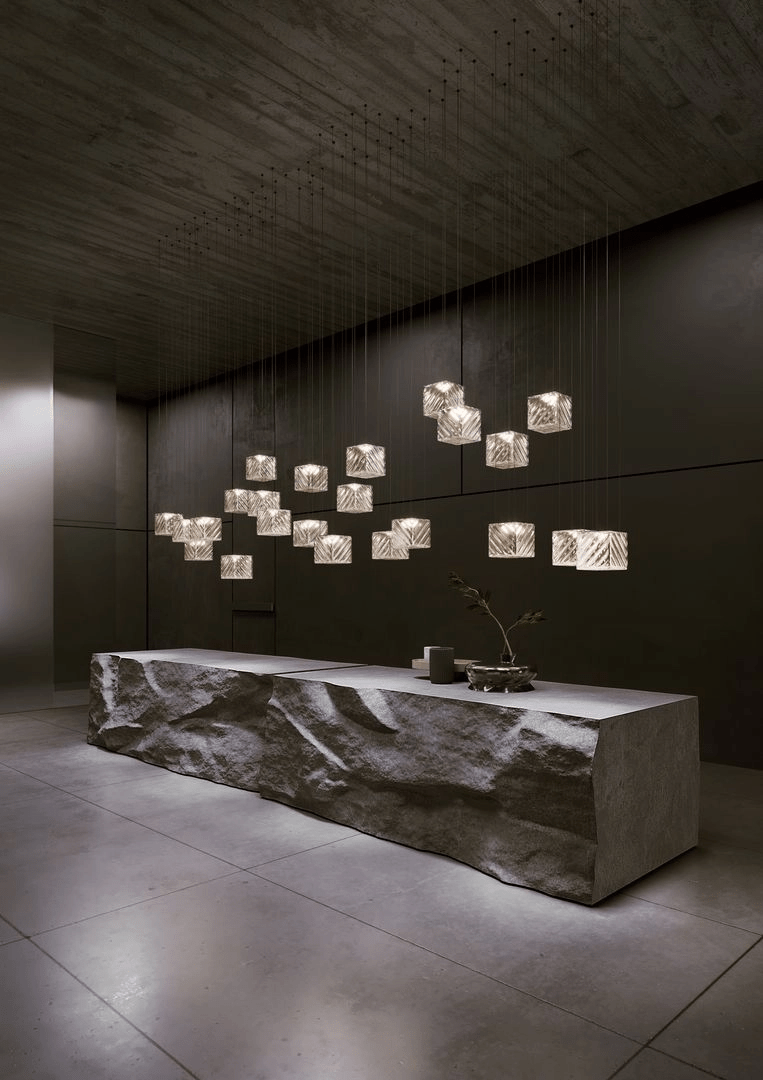 Crystal Pixels Customizable Modern Chandelier for Contemporary Interiors