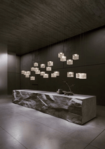 Crystal Pixels Customizable Modern Chandelier for Contemporary Interiors