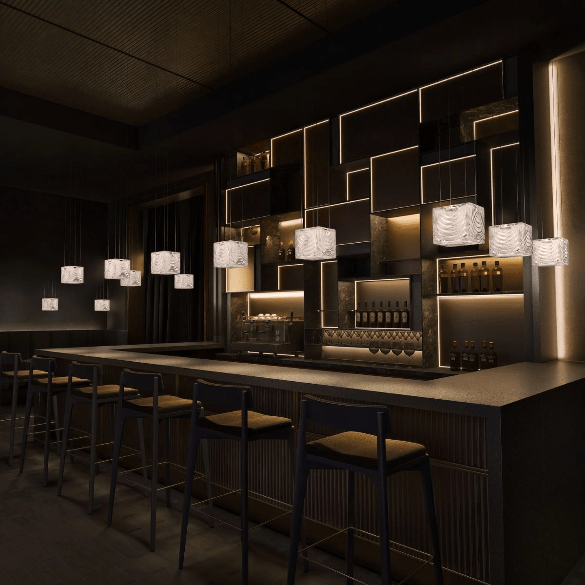 Crystal Pixels Customizable Modern Chandelier for Contemporary Interiors