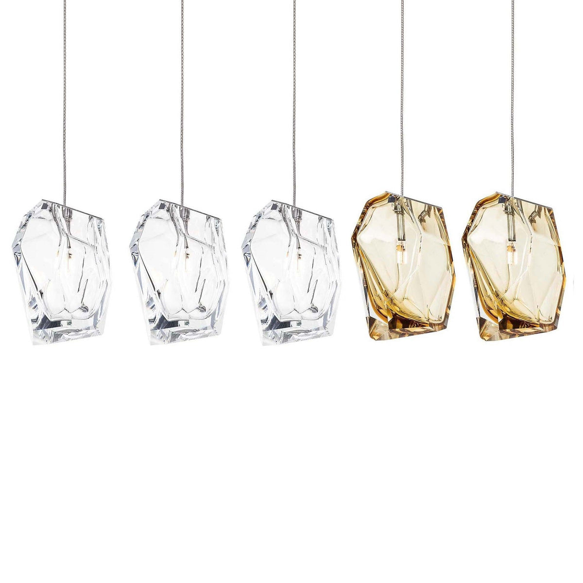 Crystal Rock Cluster Pendant Light – Modern Glass Chandelier for Dining & Living Spaces