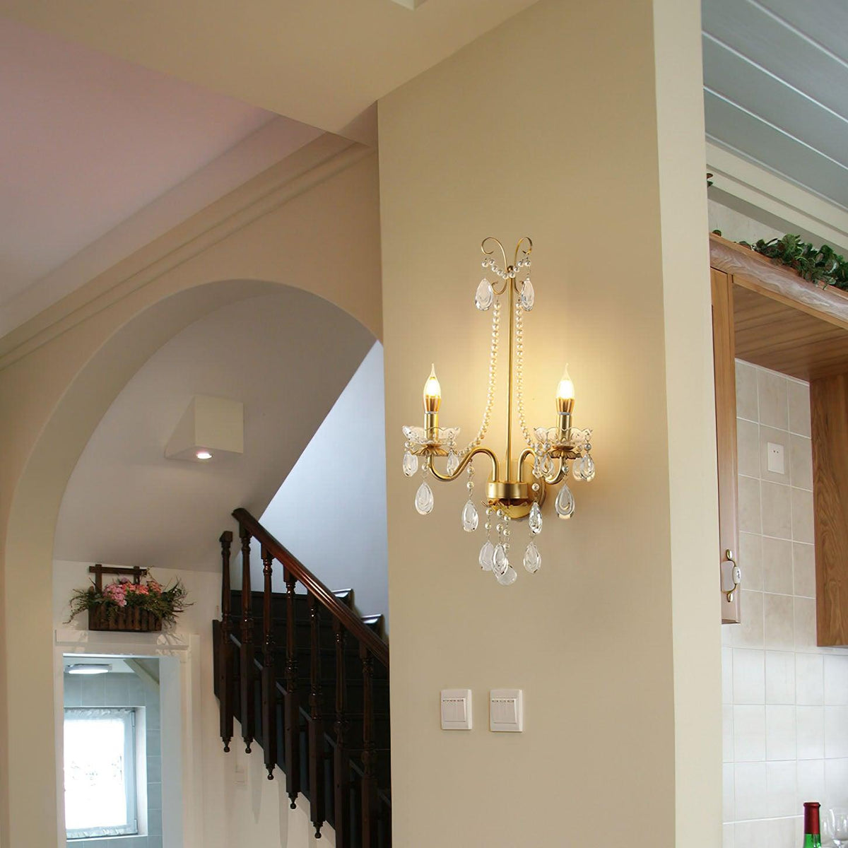 Crystal Pearl Wall Lamp