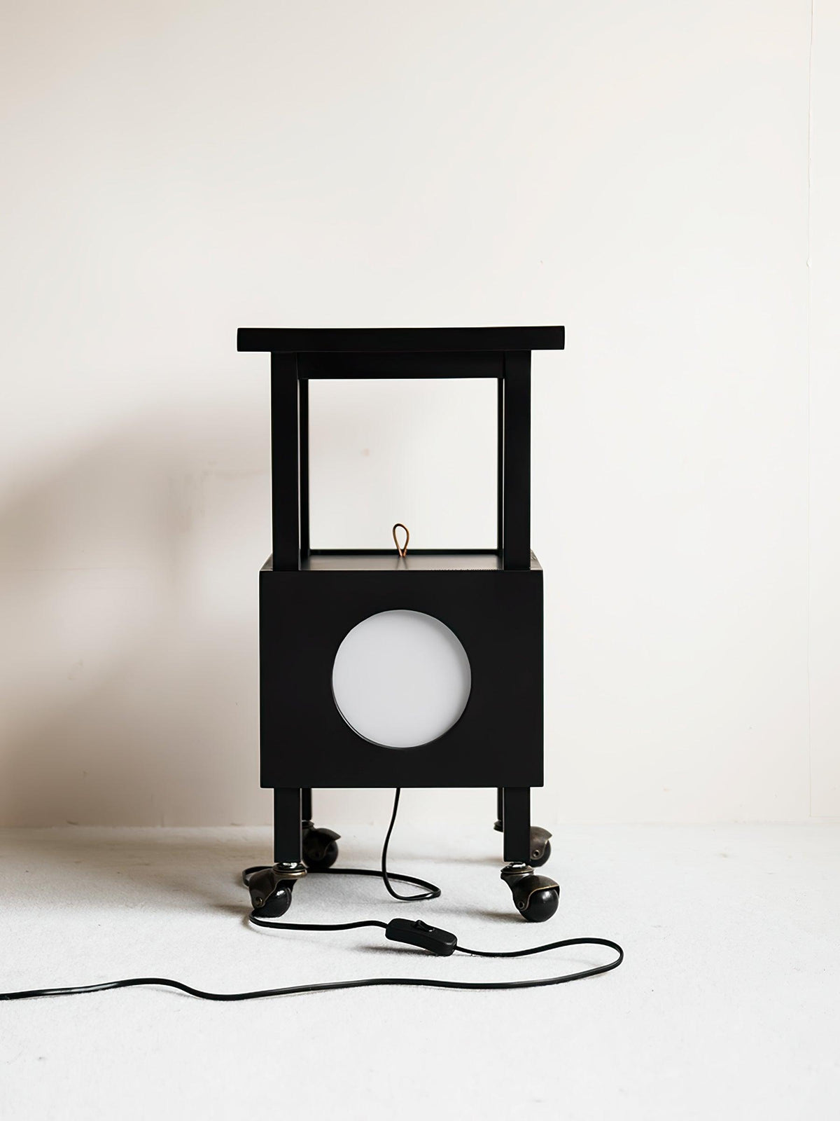 Cubby Mobile Table Lamp in Cherry Wood and Acrylic