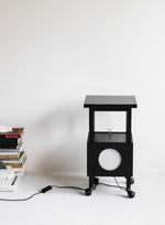 Cubby Mobile Table Lamp in Cherry Wood and Acrylic