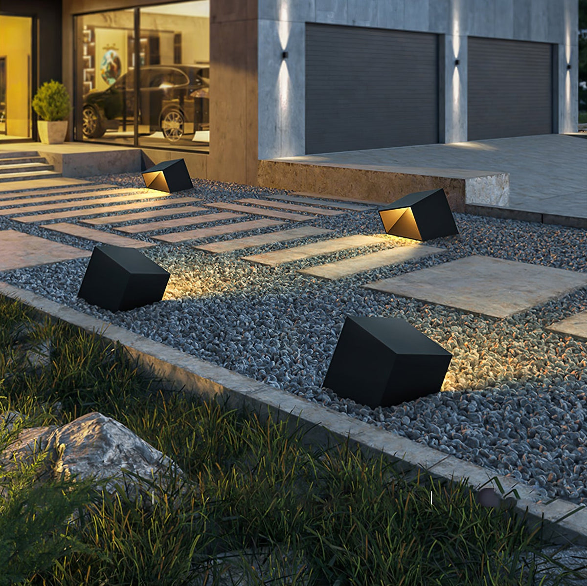 Cube Garden Outdoor Light – Modern LED Landscape Luminaire