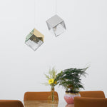 Cubic Luster Cascade Chandelier – Modern Geometric Crystal Pendant Light